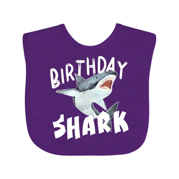 Inktastic Birthday Shark Boys or Girls Baby Bib