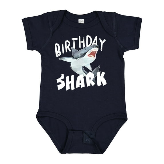 Inktastic Birthday Shark Boys or Girls Baby Bodysuit