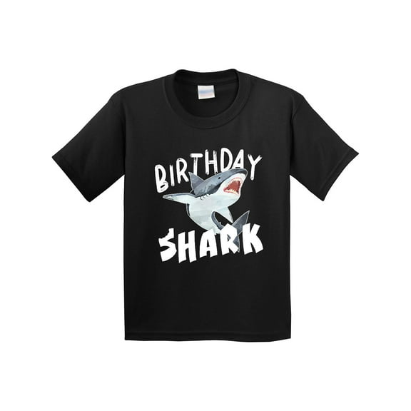 Inktastic Birthday Shark Youth T-Shirt