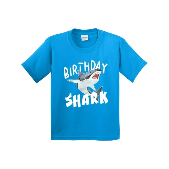 Inktastic Birthday Shark Youth T-Shirt