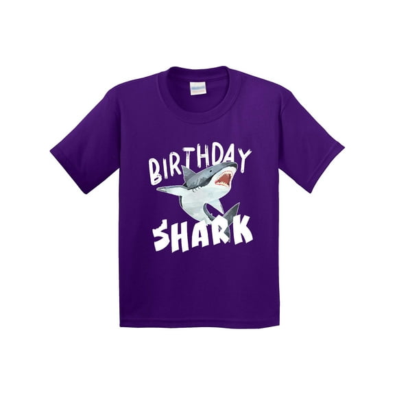 Inktastic Birthday Shark Youth T-Shirt