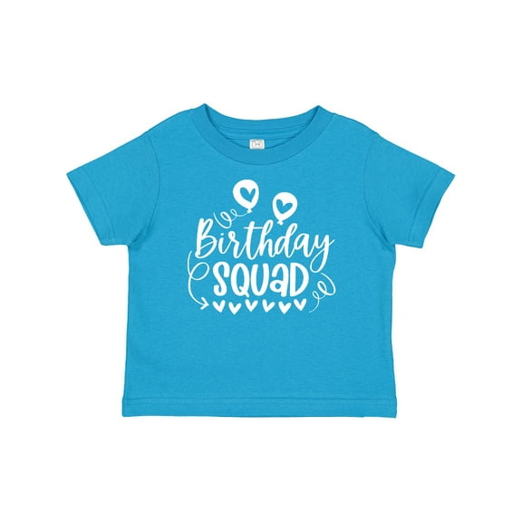 Inktastic Birthday Squad Cute Balloons and Hearts Boys or Girls Baby T-Shirt