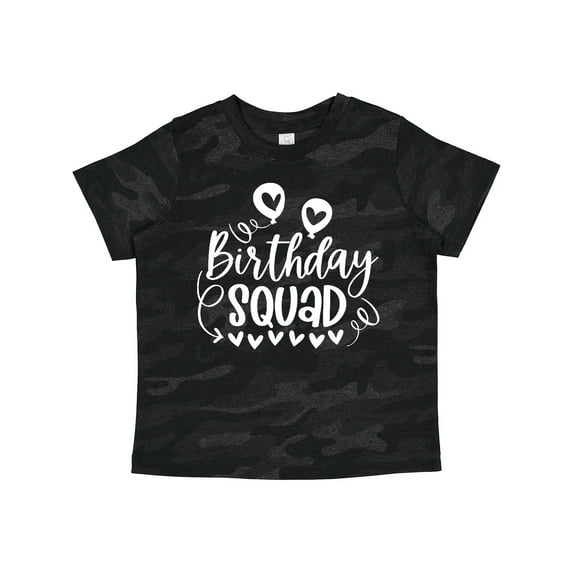 Inktastic Birthday Squad Cute Balloons and Hearts Boys or Girls Toddler T-Shirt