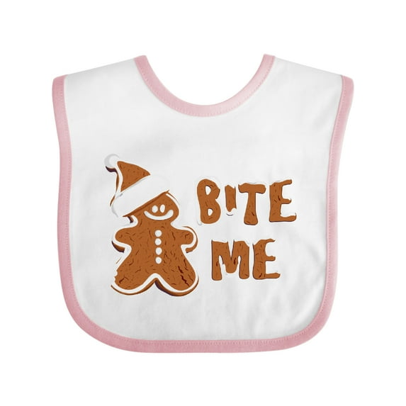 Inktastic Bite Me Gingerbread Boys or Girls Baby Bib
