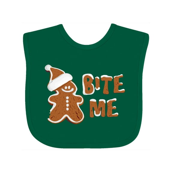 Inktastic Bite Me Gingerbread Boys or Girls Baby Bib