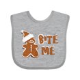 thumbnail image 1 of Inktastic Bite Me Gingerbread Boys or Girls Baby Bib, 1 of 4
