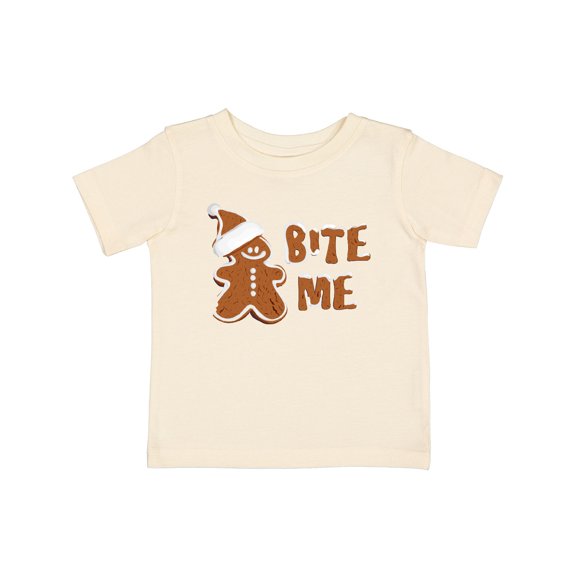 Inktastic Bite Me Gingerbread Boys or Girls Baby T-Shirt