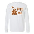 thumbnail image 1 of Inktastic Bite Me Gingerbread Long Sleeve T-Shirt, 1 of 5