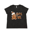 thumbnail image 1 of Inktastic Bite Me Gingerbread Women's Plus Size T-Shirt, 1 of 5