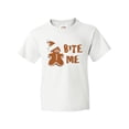 thumbnail image 1 of Inktastic Bite Me Gingerbread Youth T-Shirt, 1 of 5