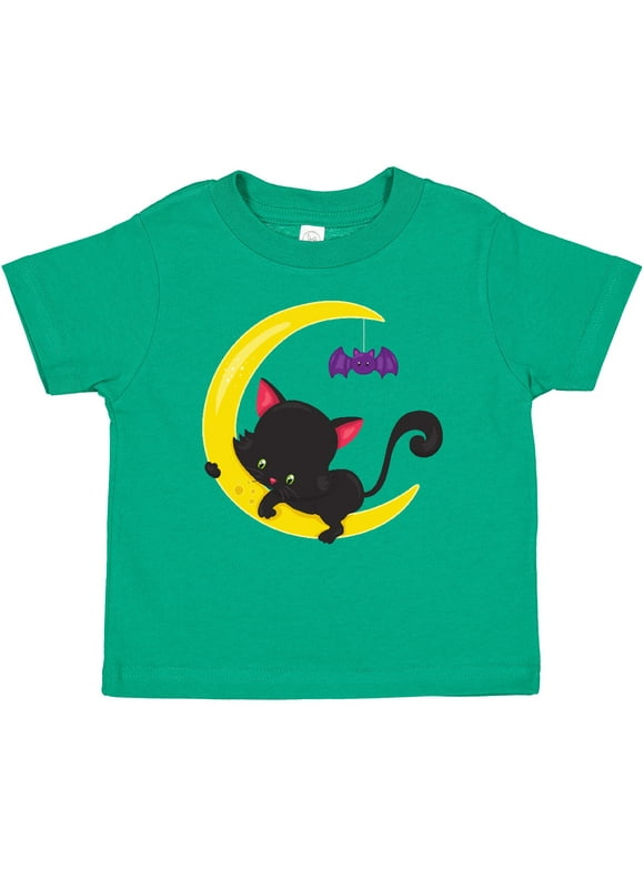 Inktastic Black Cat, Cat On The Moon, Bat, Halloween Boys or Girls Baby T-Shirt