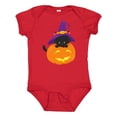 thumbnail image 1 of Inktastic Black Cat, Pumpkin, Cat With Witch Hat, Halloween Boys or Girls Baby Bodysuit, 1 of 5