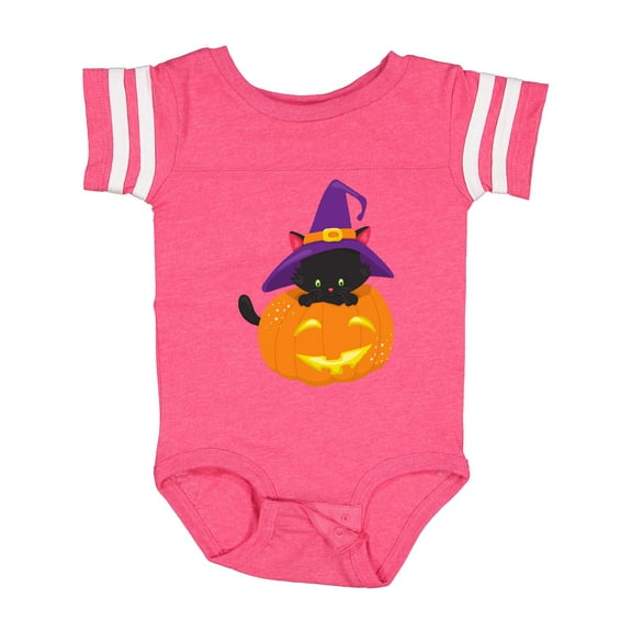 Inktastic Black Cat, Pumpkin, Cat With Witch Hat, Halloween Boys or Girls Baby Bodysuit