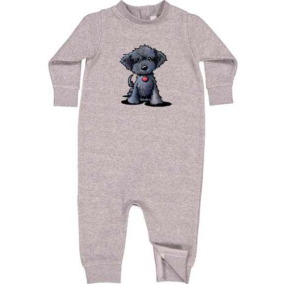Inktastic Black Doodle Puppy Baby Fleece Romper