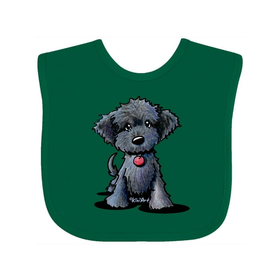 Inktastic Black Doodle Puppy Boys or Girls Baby Bib
