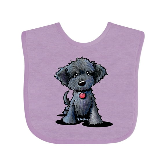Inktastic Black Doodle Puppy Boys or Girls Baby Bib