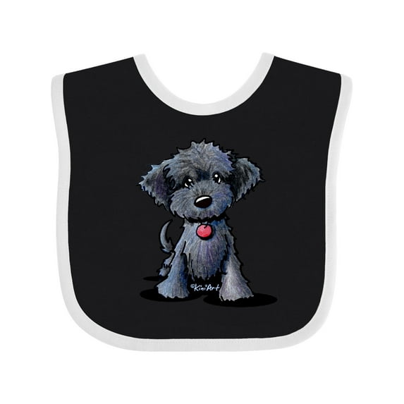 Inktastic Black Doodle Puppy Boys or Girls Baby Bib