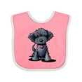 thumbnail image 1 of Inktastic Black Doodle Puppy Boys or Girls Baby Bib, 1 of 4