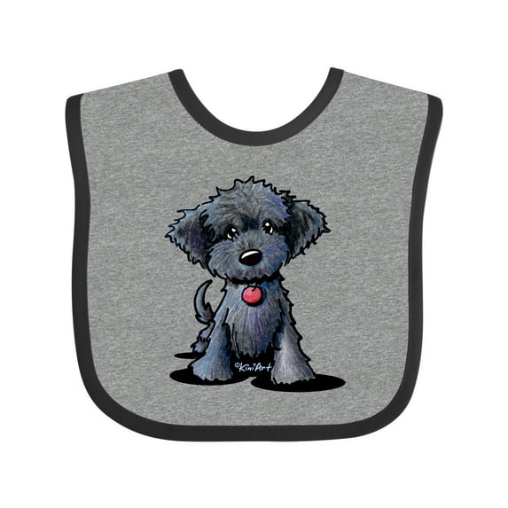 Inktastic Black Doodle Puppy Boys or Girls Baby Bib