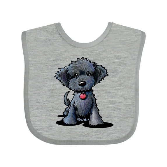 Inktastic Black Doodle Puppy Boys or Girls Baby Bib