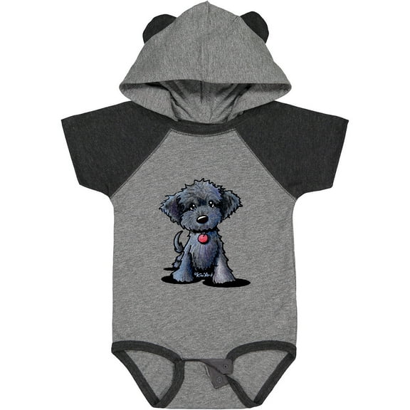 Inktastic Black Doodle Puppy Boys or Girls Baby Bodysuit