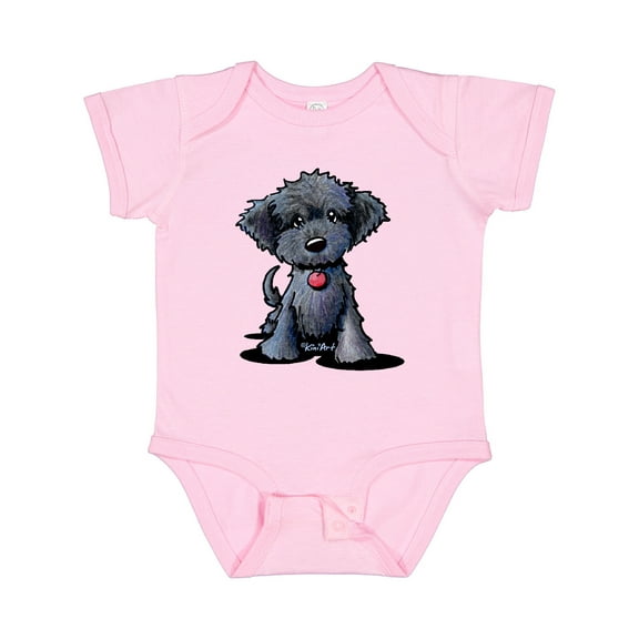Inktastic Black Doodle Puppy Boys or Girls Baby Bodysuit