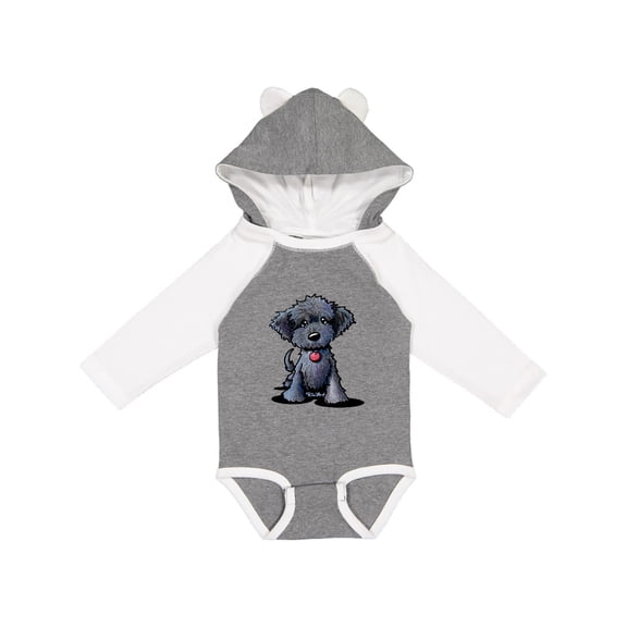 Inktastic Black Doodle Puppy Boys or Girls Long Sleeve Baby Bodysuit