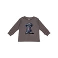 thumbnail image 1 of Inktastic Black Doodle Puppy Boys or Girls Long Sleeve Toddler T-Shirt, 1 of 5