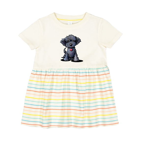 Inktastic Black Doodle Puppy Girls Baby Dress