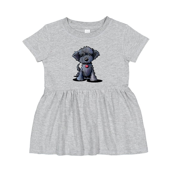 Inktastic Black Doodle Puppy Girls Baby Dress