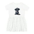 thumbnail image 1 of Inktastic Black Doodle Puppy Girls Toddler Dress, 1 of 5