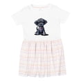 thumbnail image 1 of Inktastic Black Doodle Puppy Girls Toddler Dress, 1 of 5