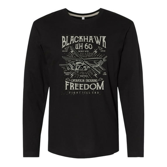 Inktastic Black Hawk Military Long Sleeve T-Shirt