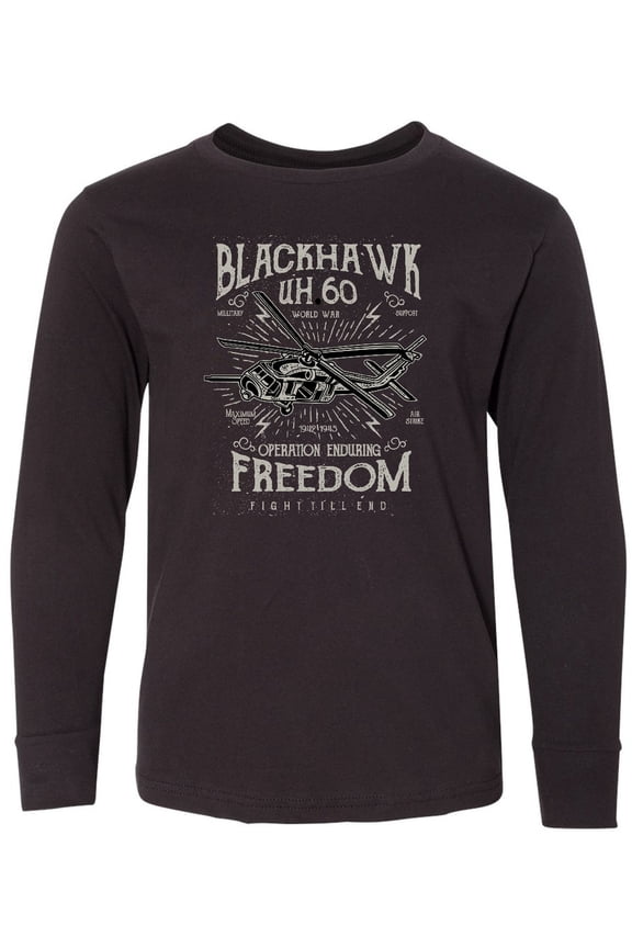Black Hawk Military Long Sleeve Youth T-Shirt