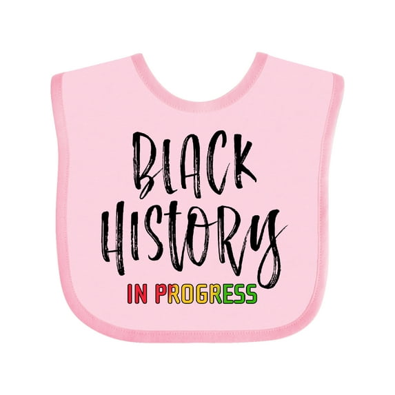 Inktastic Black History In Progress Boys or Girls Baby Bib