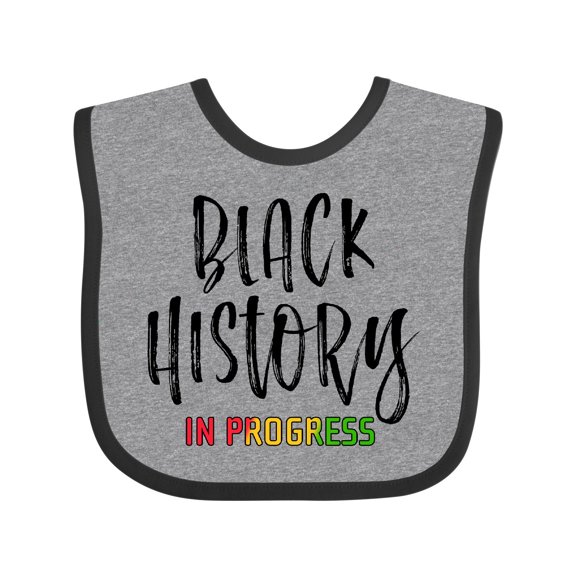 Inktastic Black History In Progress Boys or Girls Baby Bib