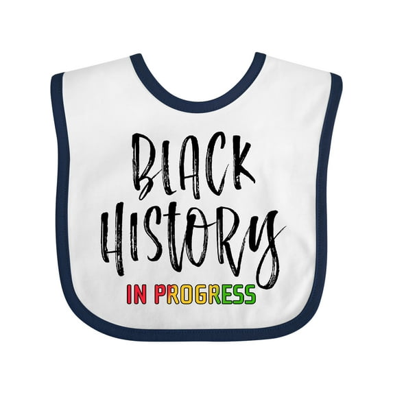 Inktastic Black History In Progress Boys or Girls Baby Bib