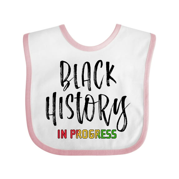 Inktastic Black History In Progress Boys or Girls Baby Bib