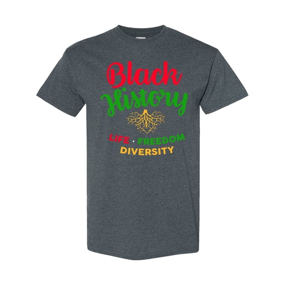 Inktastic Black History Life Freedom and Diversity T-Shirt