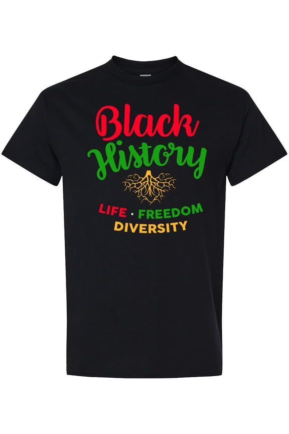 Black History Life Freedom and Diversity T-Shirt