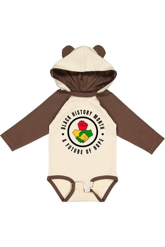 Black History Month A Future of Hope Boys or Girls Long Sleeve Baby Bodysuit