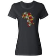 thumbnail image 1 of Inktastic Black History Month Africa in Handmade Textile Fabric Women's T-Shirt, 1 of 5