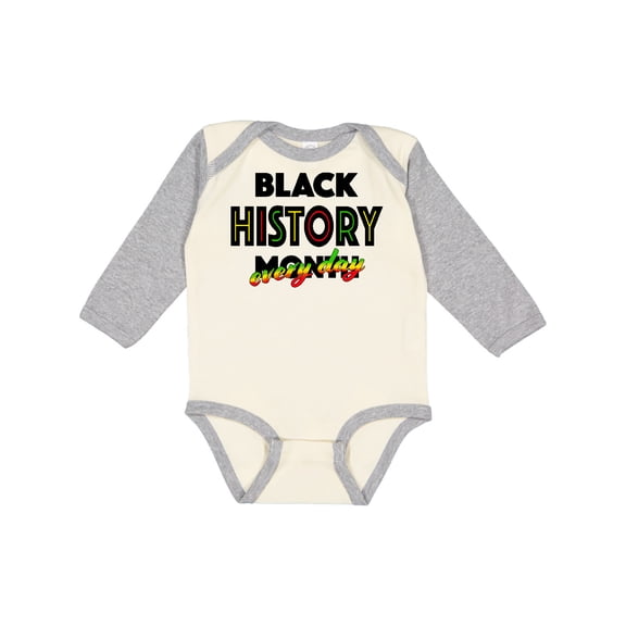 Inktastic Black History Month Every Day Boys or Girls Long Sleeve Baby Bodysuit