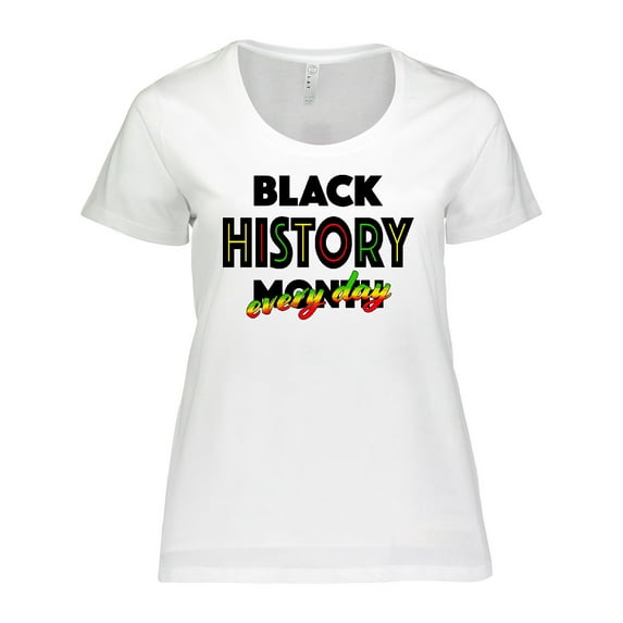 Inktastic Black History Month Every Day Women's Plus Size T-Shirt