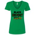 thumbnail image 1 of Inktastic Black History Month Every Day Women's V-Neck T-Shirt, 1 of 5