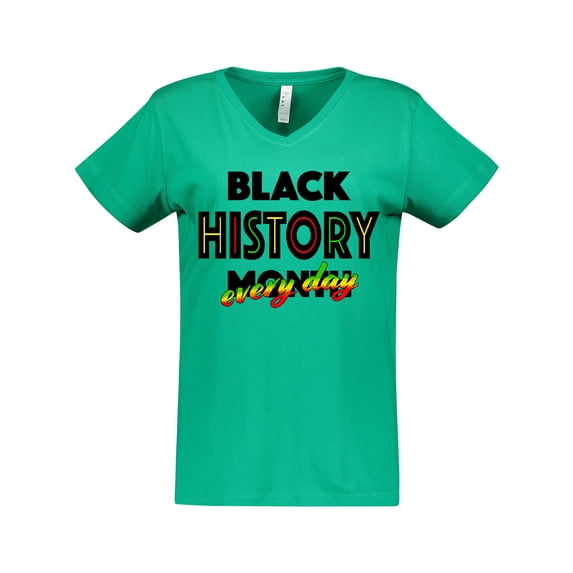 Inktastic Black History Month Every Day Women's V-Neck T-Shirt