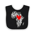 thumbnail image 1 of Inktastic Black History Month Ink Print African Heart Boys or Girls Baby Bib, 1 of 4
