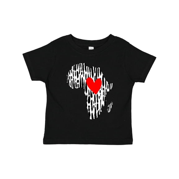 Inktastic Black History Month Ink Print African Heart Boys or Girls Toddler T-Shirt