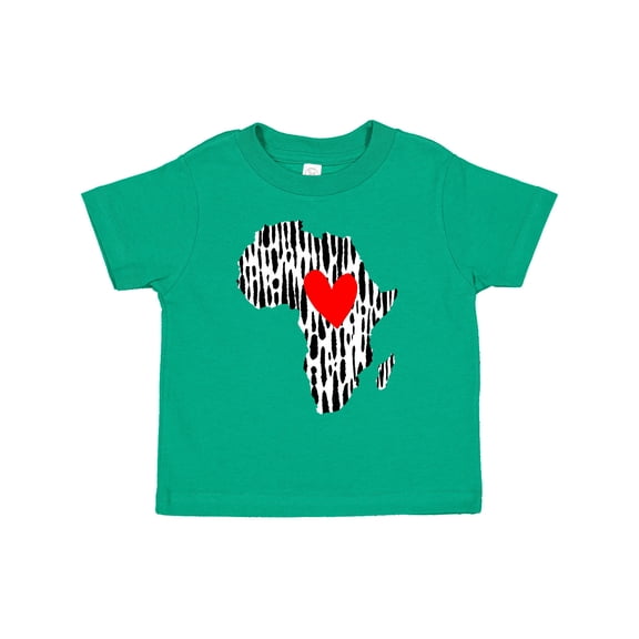 Inktastic Black History Month Ink Print African Heart Boys or Girls Toddler T-Shirt