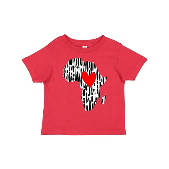 Inktastic Black History Month Ink Print African Heart Boys or Girls Toddler T-Shirt